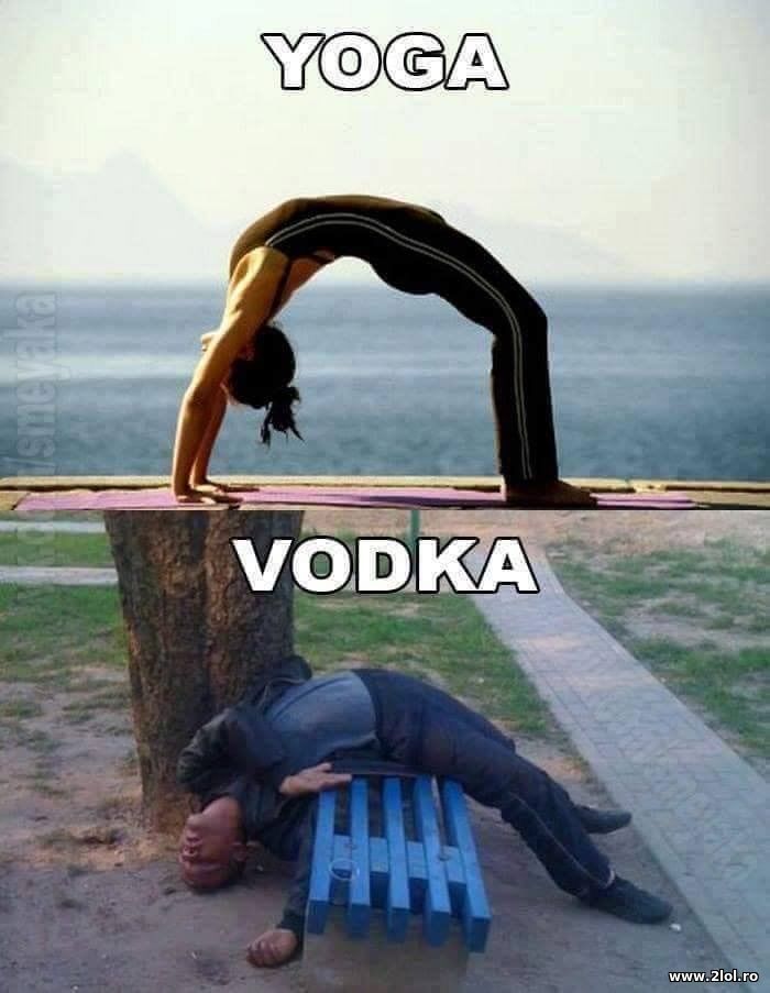 Yoga vs Vodka | poze haioase